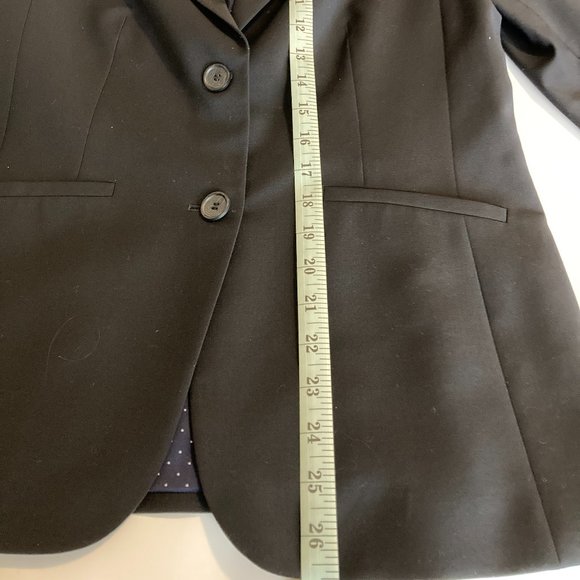Talbots Wool Blazer Black Seasonless Two-Button Blazer Jacket Size 2 Size XS - Picture 9 of 9